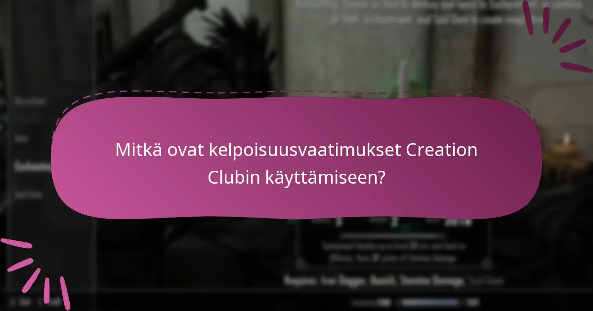 Mitkä ovat erot Creation Clubin sisällön ja modien välillä?